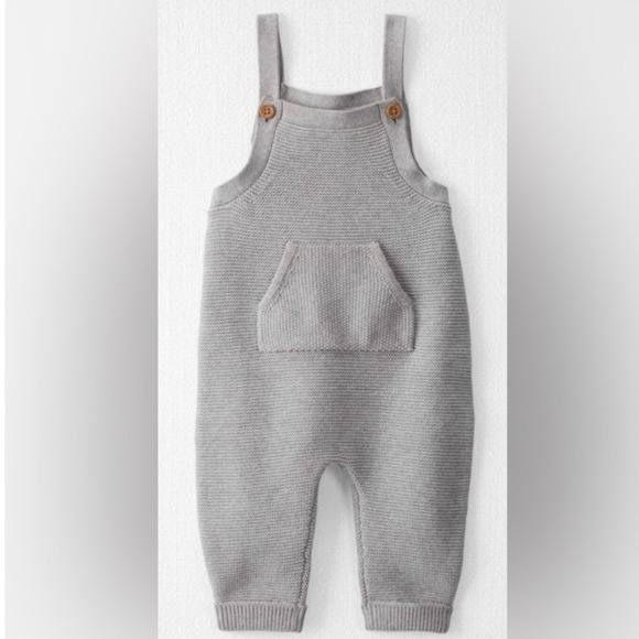 Little Planet by Carter's Other - Little Planet by‎ Carter's Organic Cotton Knit Overalls Heather Gray 18M 1T